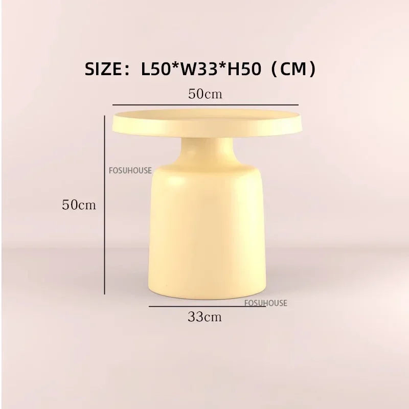Nordic Living Room Center Table Circular Coffee Tables Modern Side Tea Table Portable Simple Bedroom Nightstand Home Furniture B