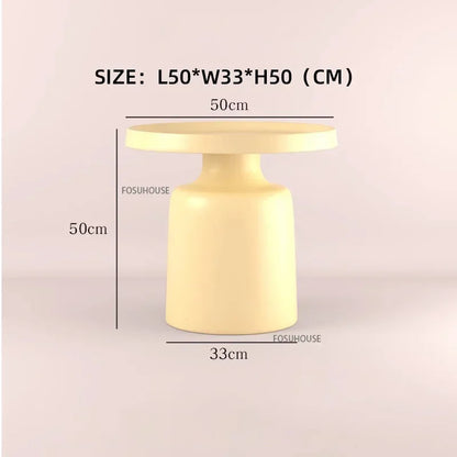 Nordic Living Room Center Table Circular Coffee Tables Modern Side Tea Table Portable Simple Bedroom Nightstand Home Furniture B