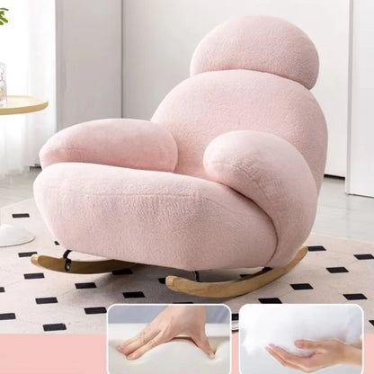 Single Recliner Waterproof Sofa Chairs Velvet Fabric Nordic Modern Rocking Sofa Living Room Furniture Sofa Set
