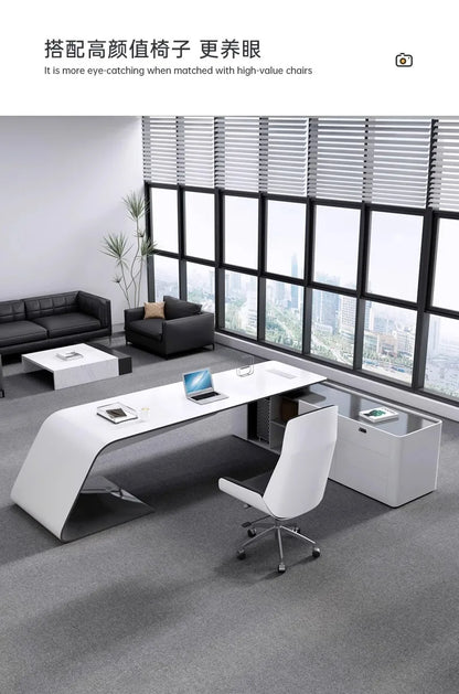 Modern Conference Office Desk Adjustable Makeup Luxury Work Office Desk Cabinets Gaming Unusual Unique Wooden Bureau Furniture