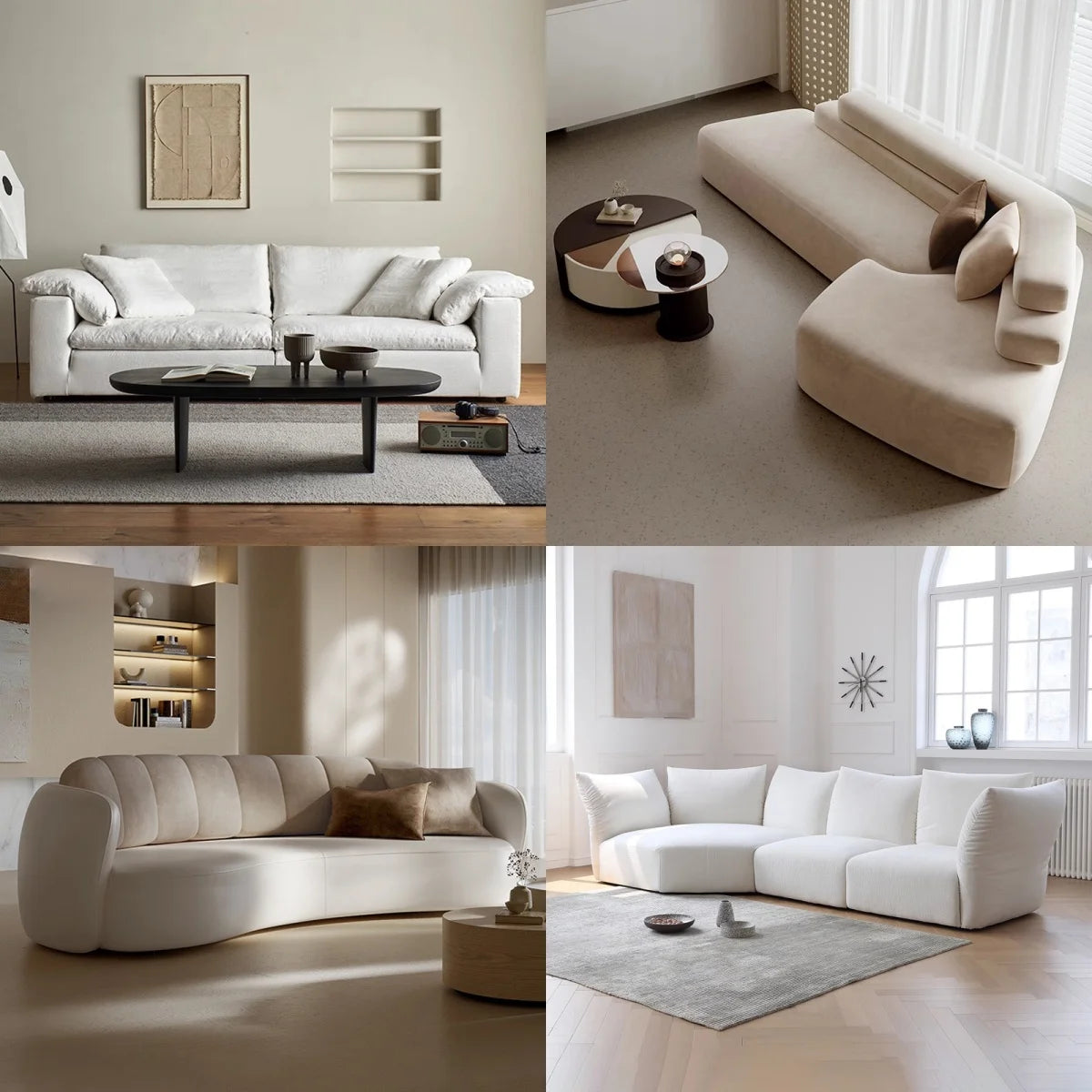 Minimalist Multi-Seat Leather Sectional Sofa Combination Modern Simple Living Room Sofas First Layer Cowhide L Shade Sofa Set
