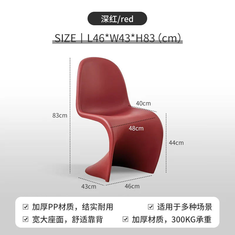 Transparent Plastic Dining Chair, Simple and Modern Home Chair, Backrest Chair, Vanity Stool