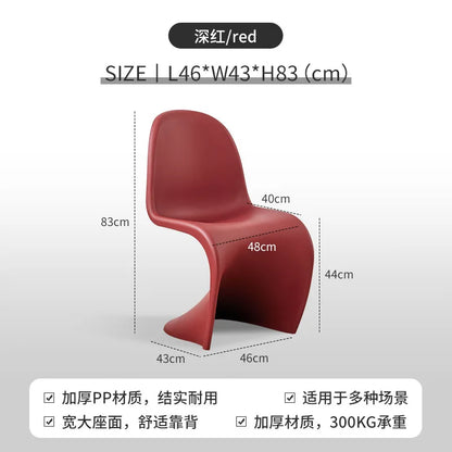 Transparent Plastic Dining Chair, Simple and Modern Home Chair, Backrest Chair, Vanity Stool