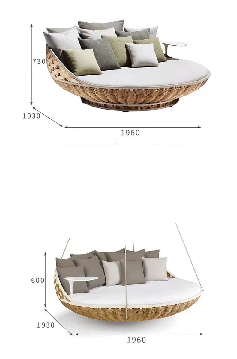 Outdoor Swing Hanging Hammock Modern Swing Sofa Garden Hanging Bed