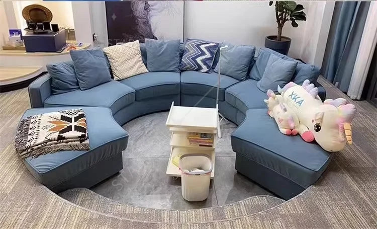 Modern Design Large Circular Sofa Combination Living Room Sofa Light Luxury Hotel Lobby Reception Beauty Salon Club Leisure Sofa