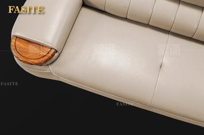 New Chinese ebony leather modern high-end living room home sofa furniture