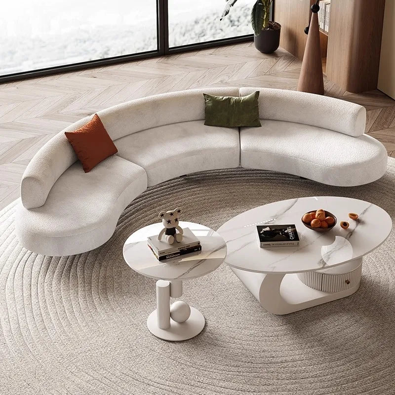 Nordic Light Luxury Curved Sofa Living Room Modern Simple Creative Comfortable Aesthetics Sofa Unusual Leisure Muebles Furniture
