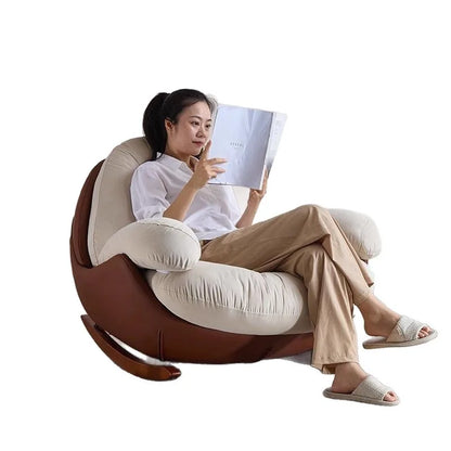 Lazy sofa rocking chair adult medieval balcony household single leisure living room lazy rocking sofa recliner