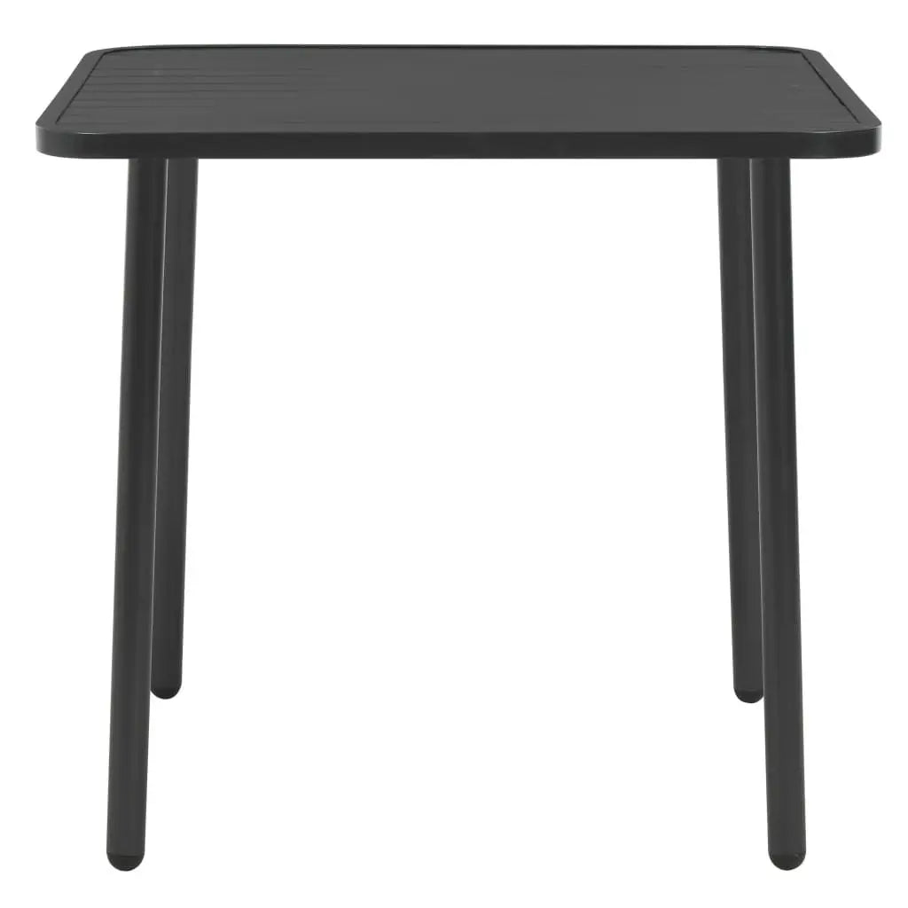 Dark Gray 5-Piece Steel Patio Dining Set Durable Outdoor Furniture