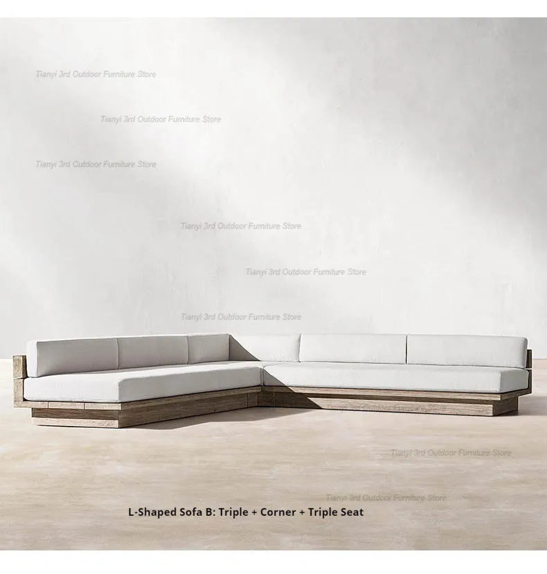 Japanese Style Waterproof and Sunscreen Garden Sofas Simplicity  Designer Modern Garden Sofas Art Outdoor Furniture Divano HBOS
