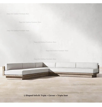Japanese Style Waterproof and Sunscreen Garden Sofas Simplicity  Designer Modern Garden Sofas Art Outdoor Furniture Divano HBOS