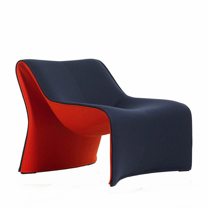 Modern Living Room Furniture Single Unique Shape Sponge Velvet Sofa Chair Fabric Sofa Leisure Accent Chair