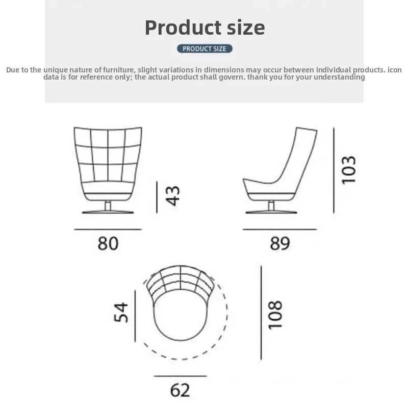 FRP Creative Armrest Rotating Leisure Chair Villa Hotel Reception Chair