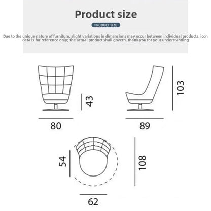 FRP Creative Armrest Rotating Leisure Chair Villa Hotel Reception Chair