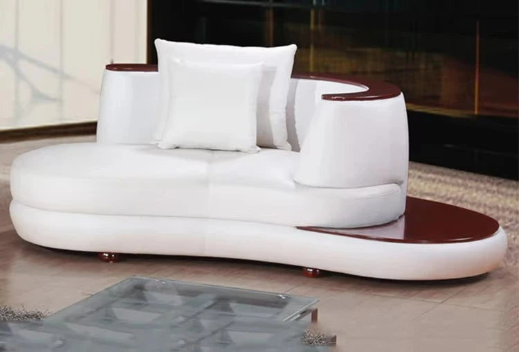 Modern Simple Design Corner Leather Sofa Set for Drawing Room Hot Sale Genuine Leather Furniture for Apartment Use