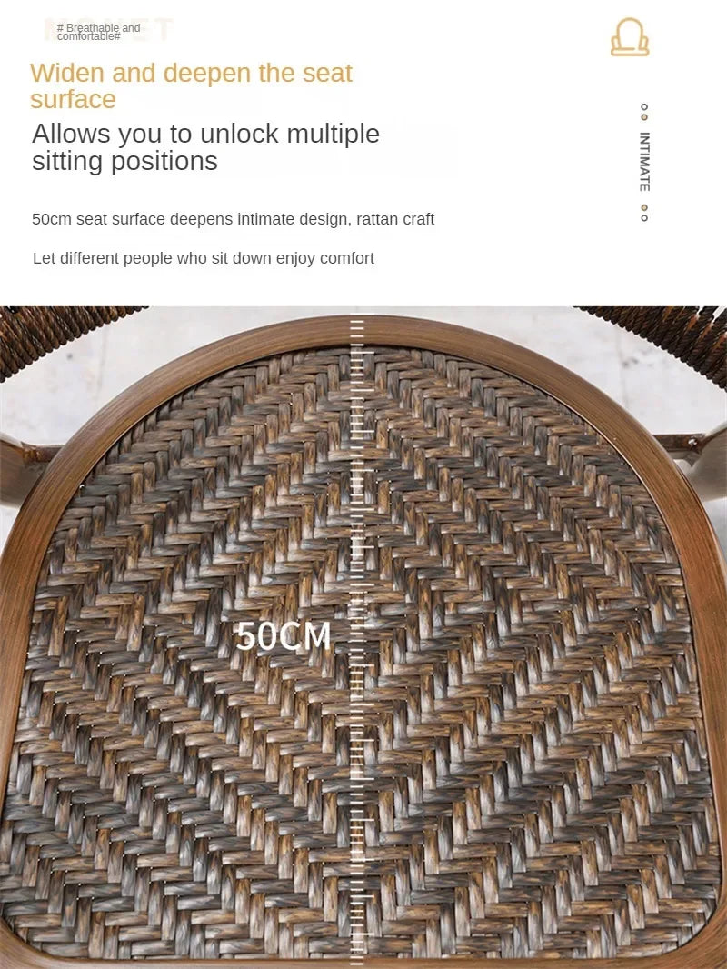 Waterproof and Sun-proof Garden Outdoor Chairs Leisure Outdoor Furniture Aluminum Alloy Chair Modern Patio Balcony Table Chairs