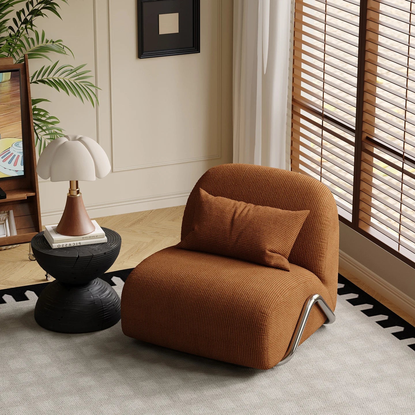 X2 medieval style advanced sense living room casual retro lazy carriage sofa single sofa chair
