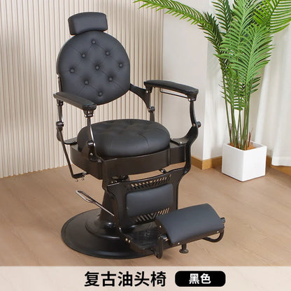 HT hairdressing special large chair barber shop hair cutting retro chair