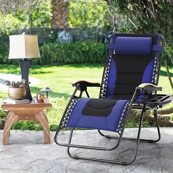 oversized xxl padded zero gravity lawn chair anti gravity lounge chair foldable recliner 30