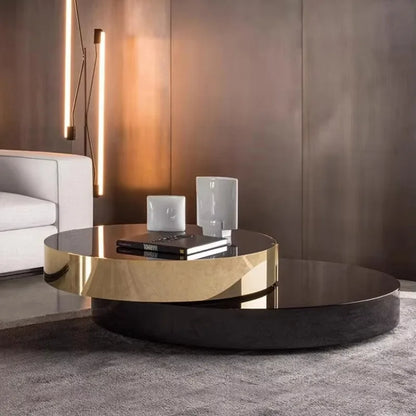 Italian Luxury Rotating Coffee Tables Modern Minimalist Living Room Extension Coffee Table Creative Design Home Furniture FYCT