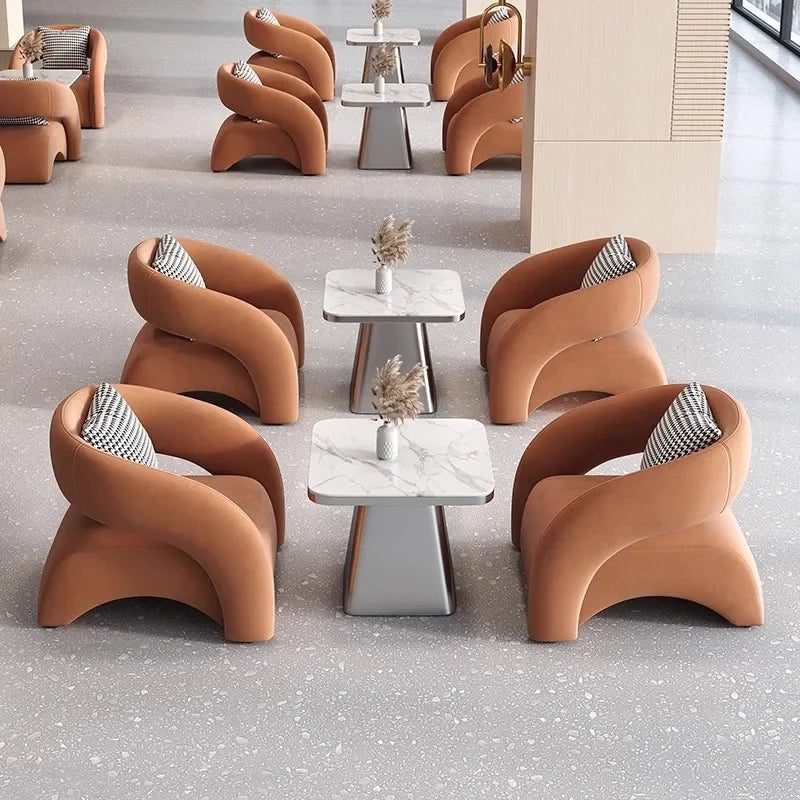 Nordic design single sofa modern minimalist light luxury living room balcony leisure tiger chair  FT