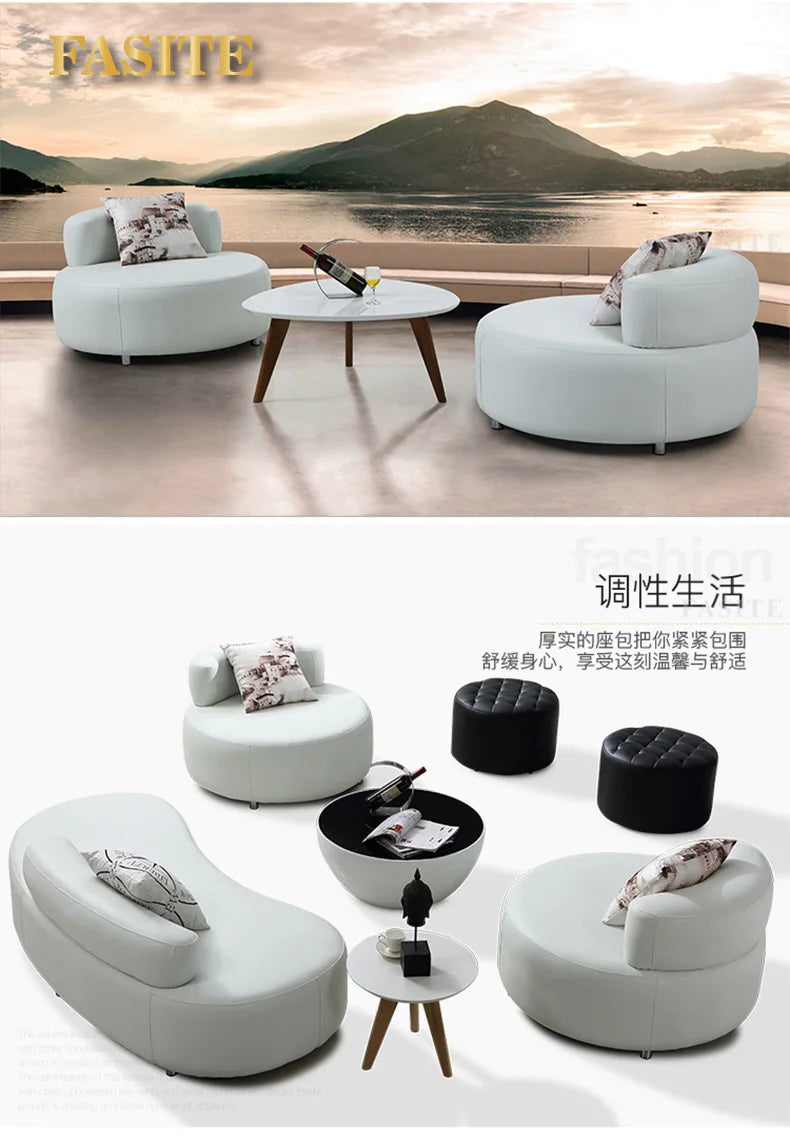 Coffee table combination, simple modern seating area, reception room, negotiation sofa, storefront sofa