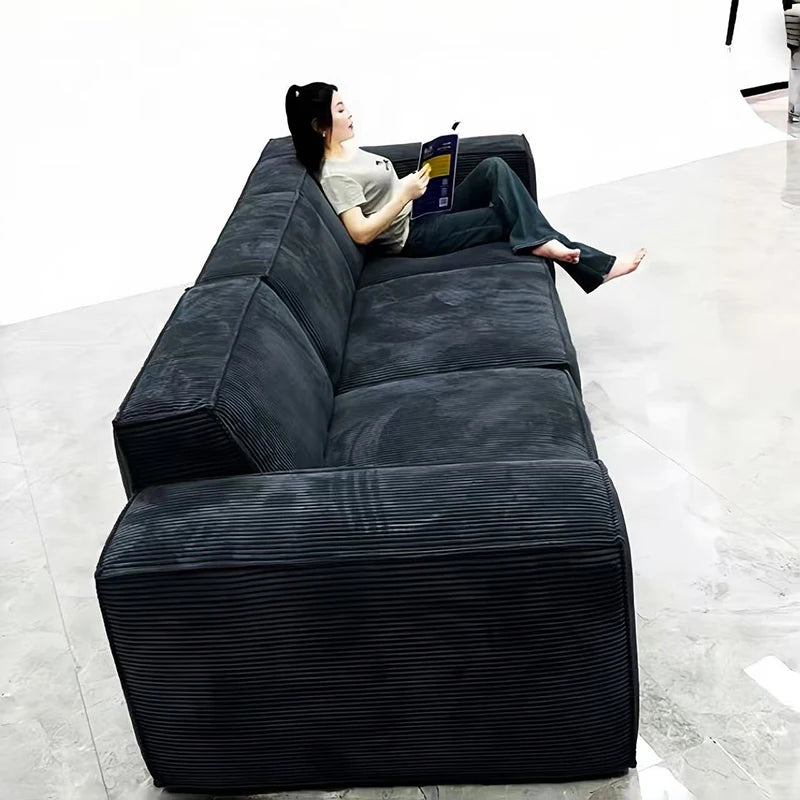 Vacuum compression sofa tofu block combination modern simple living room small apartment retro cross-border fabric furniture
