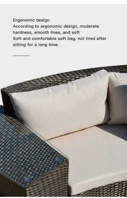 Campingaz Sofa Set House Garden Outdoor Lounge Set Simple Gray