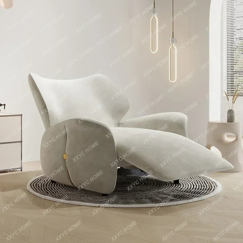 Single-Seat Sofa Stoel Stof Vrijetijdsstoel Woonkamer Licht Luxe Designer Elektrische Functionele Fauteuil