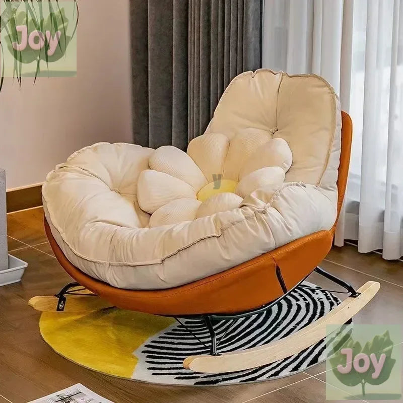 Lazy Sofa Rocking Chair Bedroom Lounge Chair Carefree Adult Living Room Single Balcony Leisure Rocking Chair Recliner Chairs