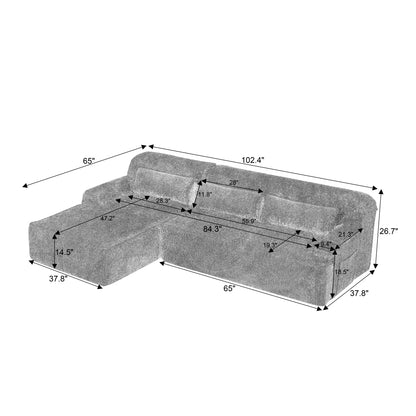 L-shaped luxury cross-section oversized sofa, simple design, living room apartment reception comfortable sofa