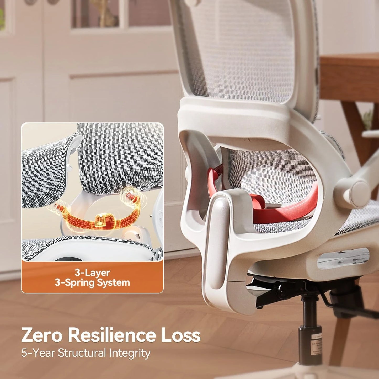 B100 Office Chair, Comfy Ergonomic Office Chair, High Back Computer Chair with Adaptive Lumbar Support & Wide, Customized