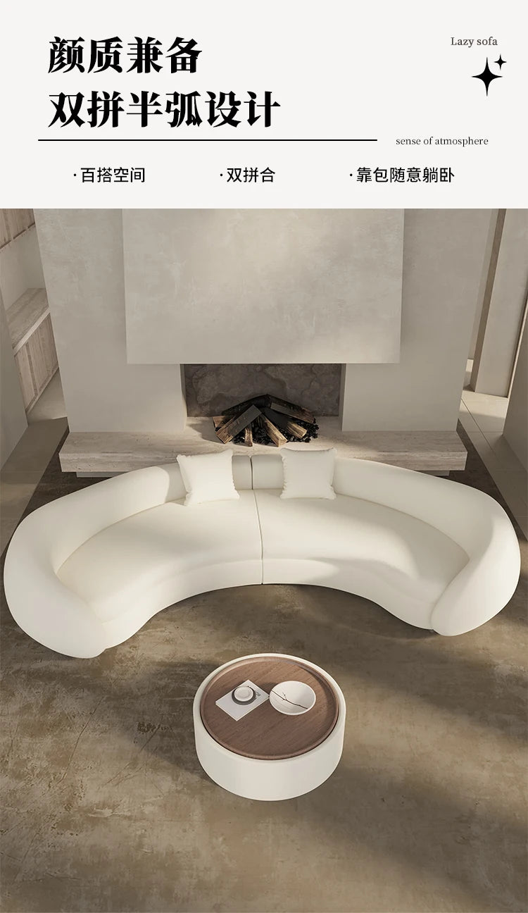 Light Luxury European Living Room Sofa Curved Christmas Cream Clouds Couch Ergonomic Reading Sofa Sala De Estar Home Decoration