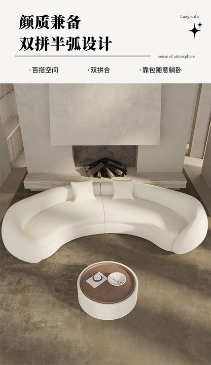 Light Luxury European Living Room Sofa Curved Christmas Cream Clouds Couch Ergonomic Reading Sofa Sala De Estar Home Decoration