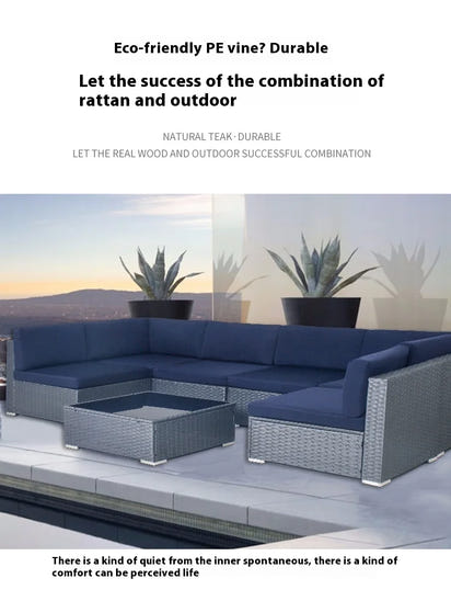Wholesale Outdoor High Quality Sofa Rattan Sofa Garden Dining Sofa Outdoor Patio Furniture