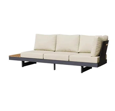 Teak outdoor sofa patio balcony garden villa hotel preservative wood rattan chair sofa furniture