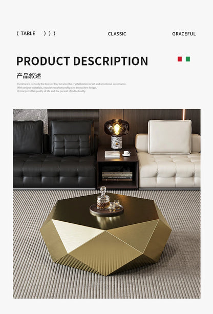 Minimalist diamond coffee table high-end small apartment hotel KTV special-shaped light luxury coffee table