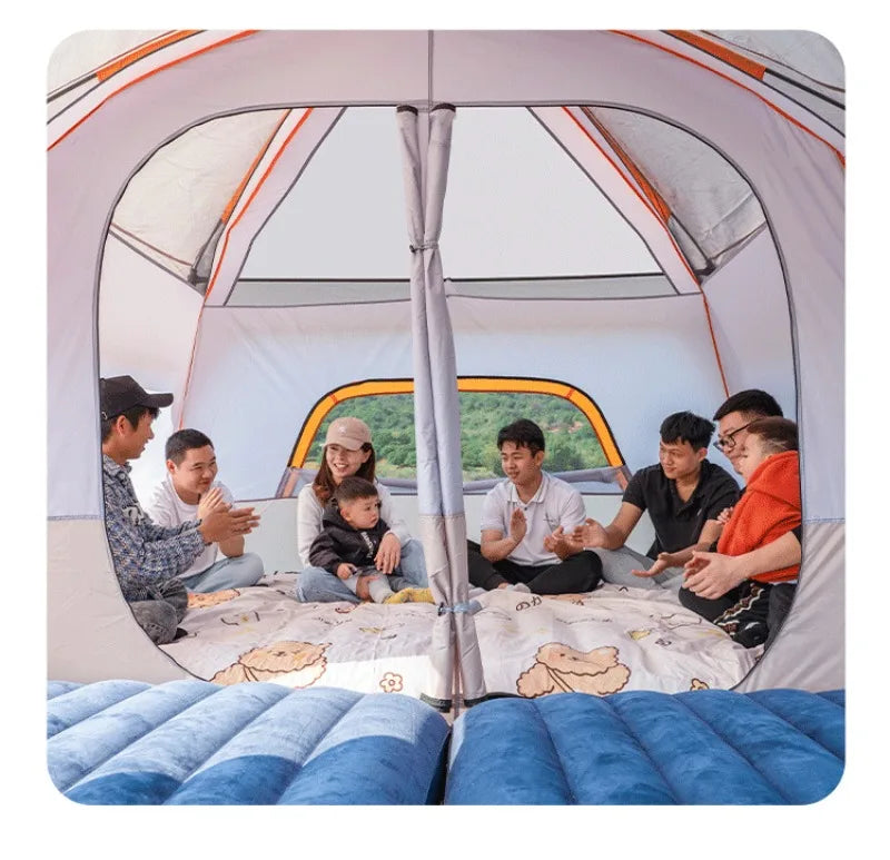 Sunshade Waterproof Tent Portable Wear Resistance Camping Tents Outdoor Stable Windproof Large Spaces Four Season Shelters