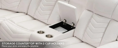 QAZ8-Power Recliner Sectional Sofa Couches with Bass Speakers Living Room.Leather Reclining Corner Sectionals Sofa Couch Sets wi