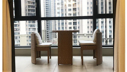 Nordic Outdoor Furniture Rattan Garden Furniture Sets Minimalist Dining Table Chair Set Courtyard Balcony Table and Chair Set XX
