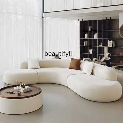 YH8  L-shaped corner curved special-shaped sofa small apartment beauty salon hotel office lobby lounge area reception