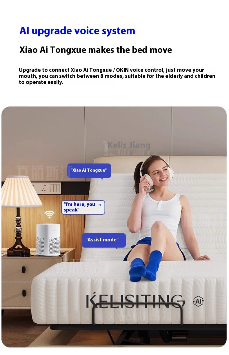 Soft Luxury Modern Double Bed Lift Up Electric Adults Smart Double Bed Queen Mattress Camas De Dormitorio Bedroom Furniture