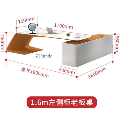 Painted desk simple modern fashion light luxury boss table creative president table and chair combination