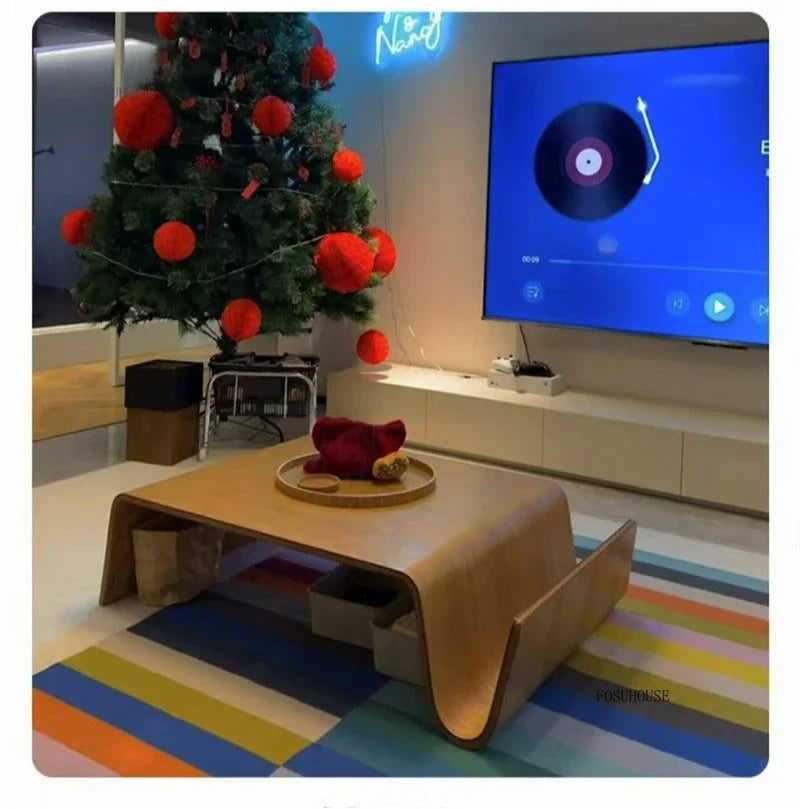 Japanese Minimalist Side Table Solid Wood Living Room Coffee Tables Personality Corner Tables Light Luxury Home Furniture M