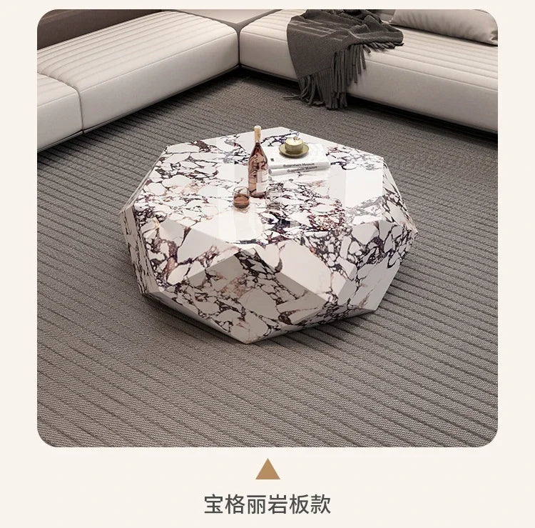 C1 gold diamond coffee table modern simple special-shaped light luxury living room home