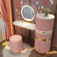 Bedroom Italian Light Luxury Dressing Table Wind Storage Cabinet One Small Apartment Makeup Dresser