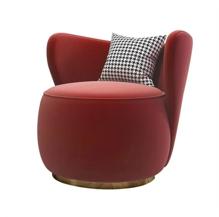 -Italian Style Luxury Lounge Chair Living Room Chair Sofa Stainless Steel Interior Armchair Home Hotel