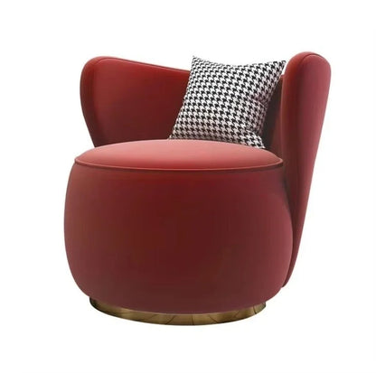 -Italian Style Luxury Lounge Chair Living Room Chair Sofa Stainless Steel Interior Armchair Home Hotel