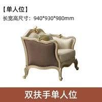 ZZ ZF Light Luxury Leather Solid Wood Sofa Combination Simple Luxury Complete Villa