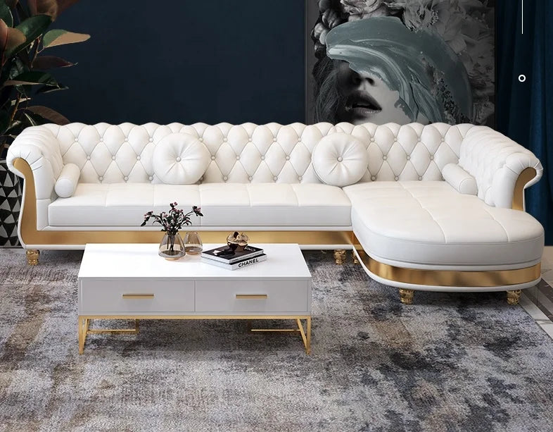 Contemporary C700 Modern Living Room Corner Sofa Set with Massage Feature for Apartment or Mall Furniture